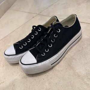 Converse Black Platform Canvas Women's Sneakers